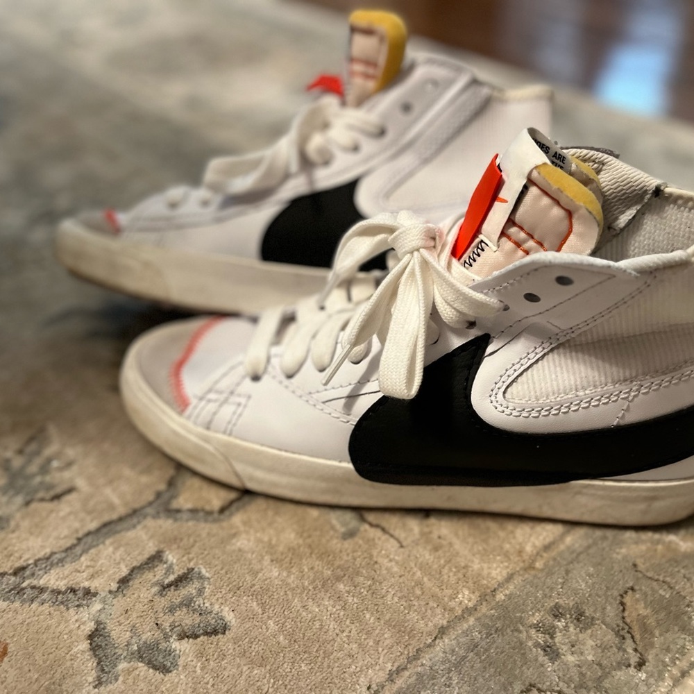 Nike Blazer Mid 77 Jumbo Mens Size 10.5 SneakersWhite Black Big Check DD3111-100